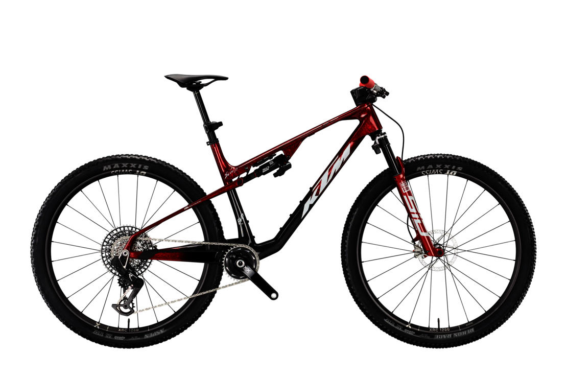 KTM Scarp Exonic 2027 na cor Carbon Crystal Red