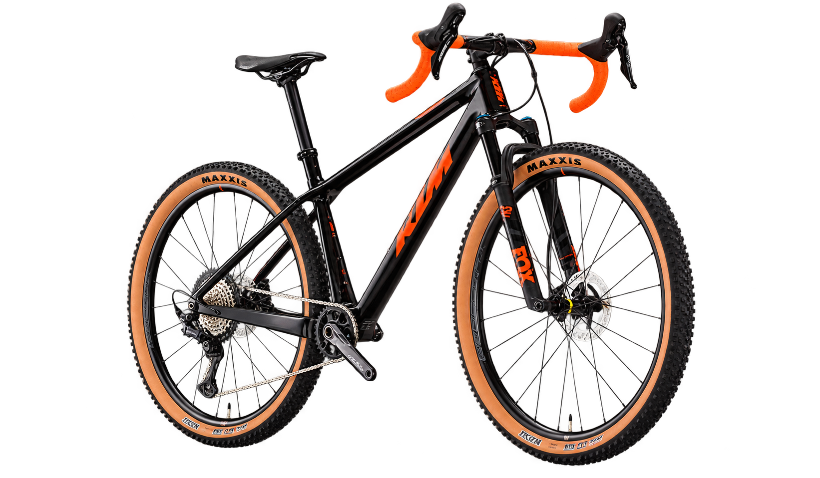 KTM X-Myroon Master preta com guiador laranja